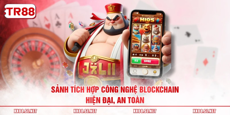 Sảnh tích hợp công nghệ blockchain hiện đại, an toàn